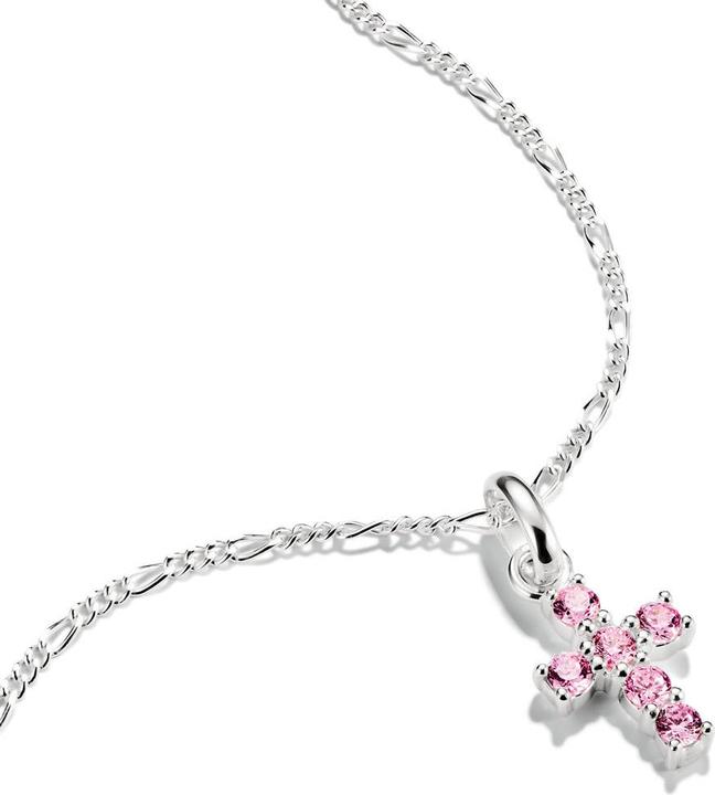 Immagine prodotto Thomas Sabo Charm-Anhänger Kreuz mit pinken Steinen Connect Silber (Argento 925)
