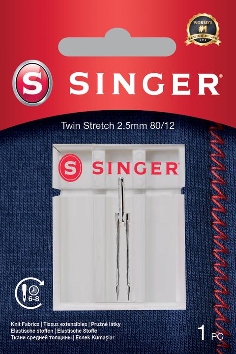 Singer TWIN stretch needle, 2.5mm, 80/12