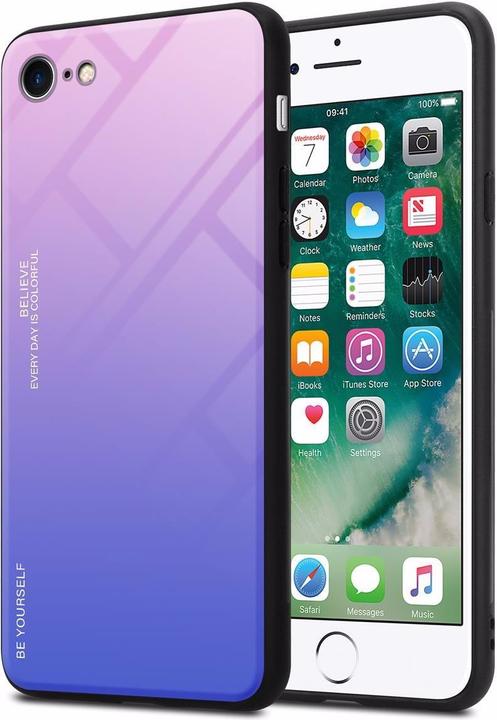 Image du produit Cadorabo Couverture en verre TPU 2 couleurs (Apple iPhone 7, Apple iPhone SE (2ème génération))