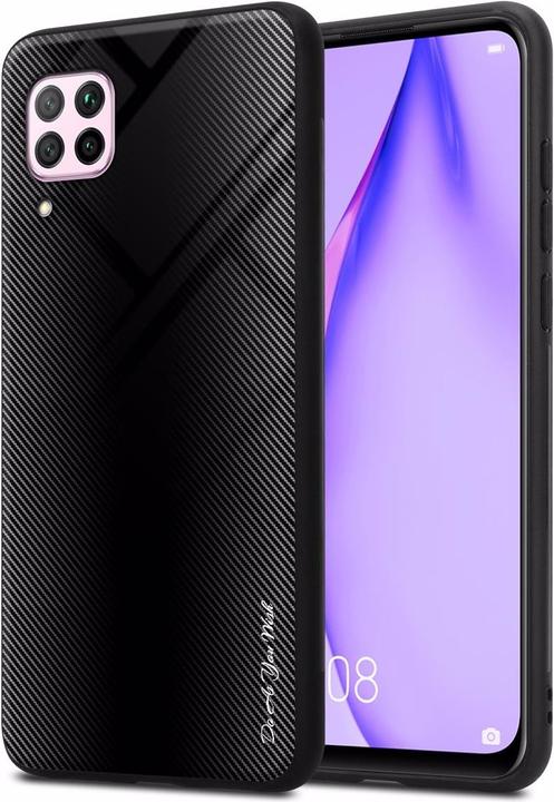 Productafbeelding Cadorabo TPU gestreepte glasplaat (Huawei Nova 7i, Huawei P40 Lite)