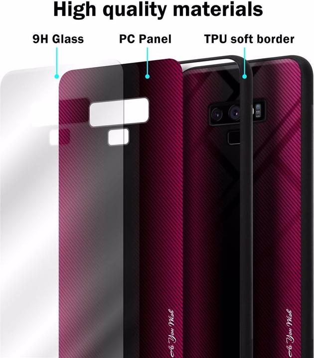 Productafbeelding Cadorabo TPU gestreepte glasplaat (Samsung Galaxy Note 9)