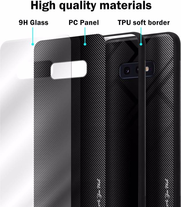 Produktbild Cadorabo TPU Gestreiftes Glas Cover (Samsung Galaxy S10e)