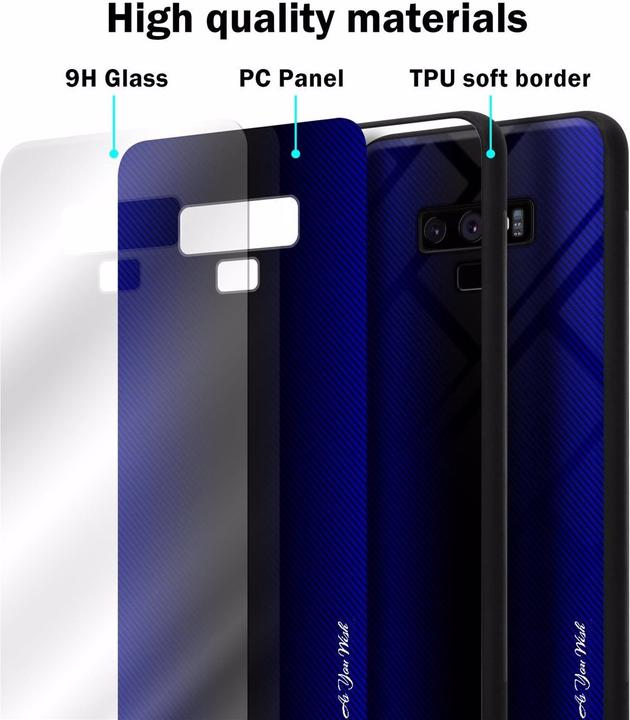 Productafbeelding Cadorabo TPU gestreepte glasplaat (Samsung Galaxy Note 9)