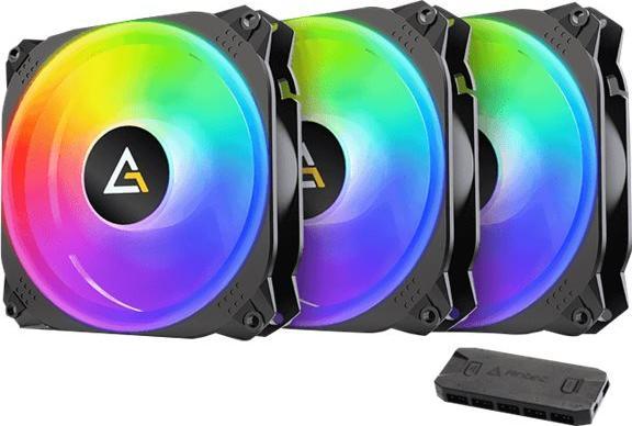 Actual product image Antec Prizm X 120 ARGB 3+C Computer Case Air cooler 12 cm Black 3 pc(s) (120 mm, 3 x)