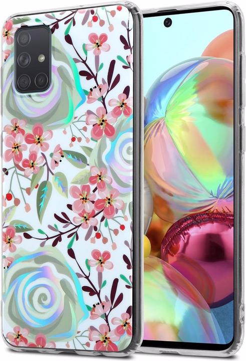 Produktbild Cadorabo IMD TPU Bunte Blumen & Blätter Cover (Samsung Galaxy A71)