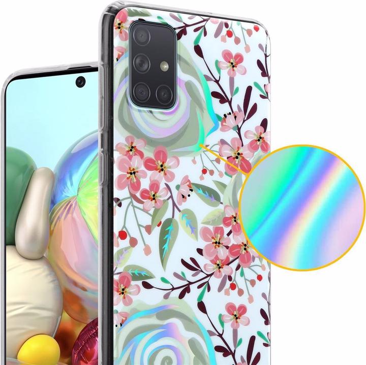 Produktbild Cadorabo IMD TPU Bunte Blumen & Blätter Cover (Samsung Galaxy A71)