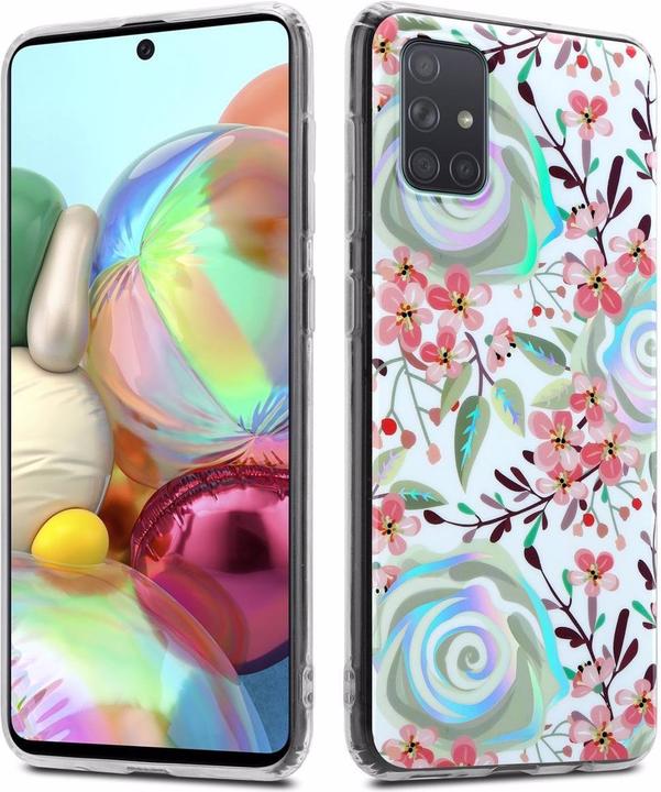 Produktbild Cadorabo IMD TPU Bunte Blumen & Blätter Cover (Samsung Galaxy A71)