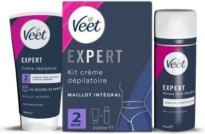 Produktbild Veet Expert Depilatory Cream for Stubborn Hair Full Bikini with Foam