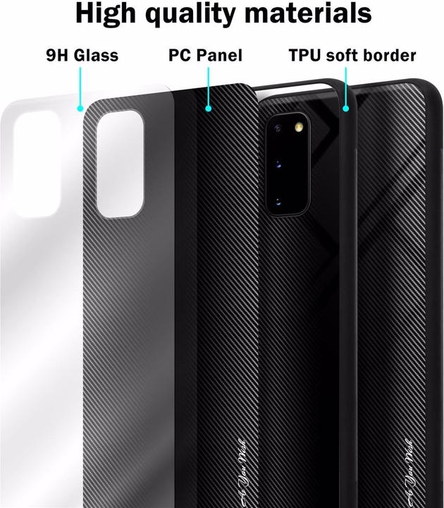Productafbeelding Cadorabo TPU gestreepte glasplaat (Samsung Galaxy S20+)