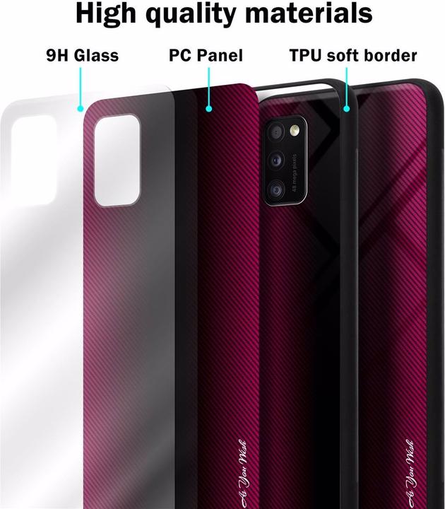 Produktbild Cadorabo TPU Gestreiftes Glas Cover (Samsung Galaxy A41)