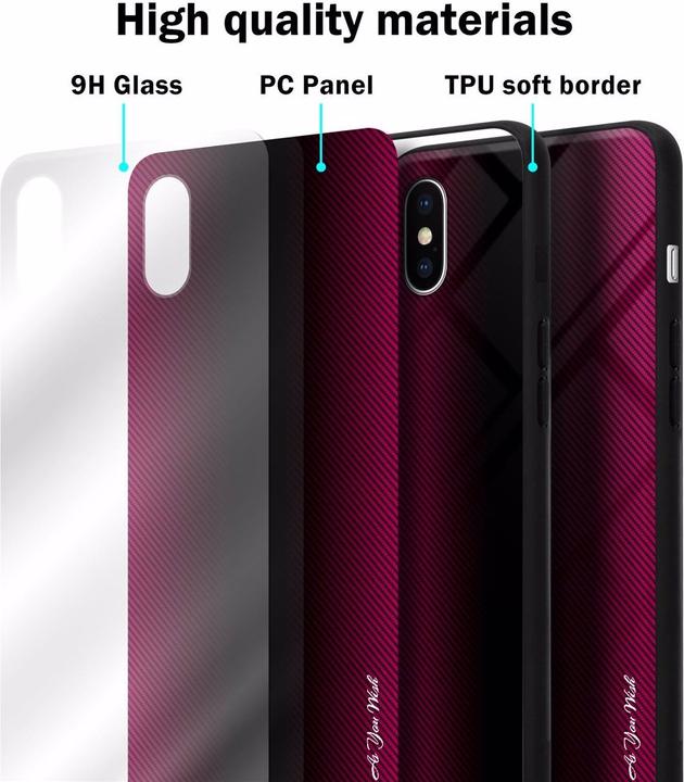 Image du produit Cadorabo TPU Couverture en verre rayé (Apple iPhone XS Max)