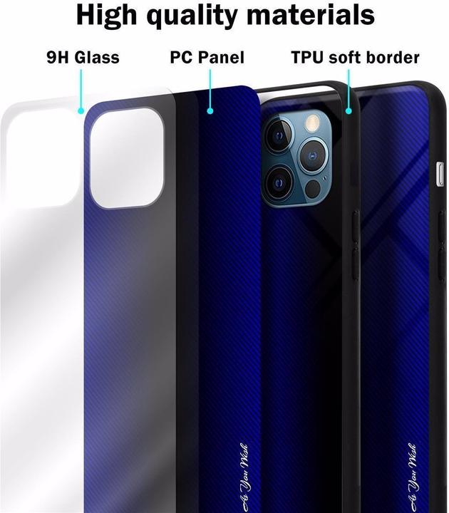 Produktbild Cadorabo TPU Gestreiftes Glas Cover (Apple iPhone 12 Pro Max)