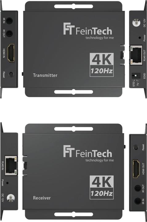 Actual product image FeinTech HX240 HDMI 2.1 Extender 4K 120Hz via LAN-Kabel 30 m (Extender, CAT extender)