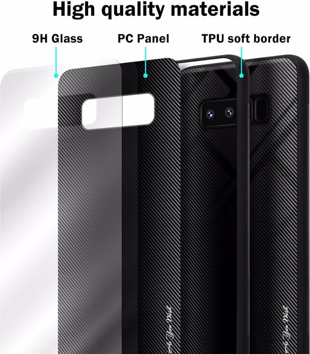 Produktbild Cadorabo TPU Gestreiftes Glas Cover (Samsung Galaxy Note 8)