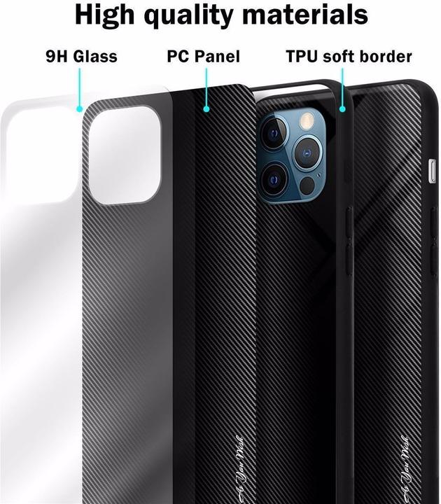 Productafbeelding Cadorabo TPU gestreepte glasplaat (Apple iPhone 12 Pro Max)
