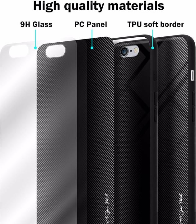 Actual product image Cadorabo TPU Striped Glass Cover (Apple iPhone 6 Plus)