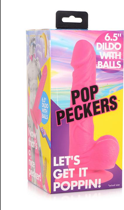 Image du produit Pop Peckers Poppin Dildo 16.5 cm - Pink