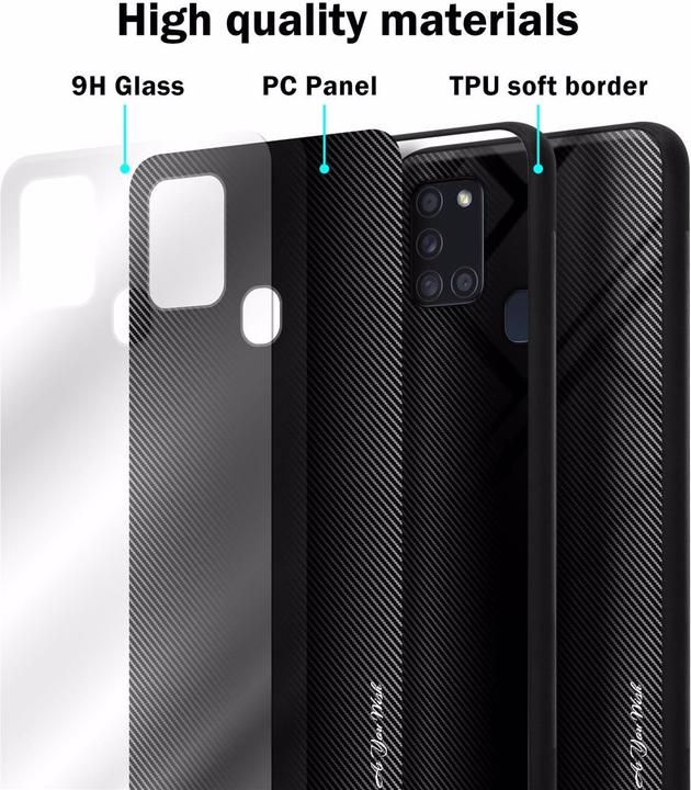 Immagine prodotto Cadorabo Copertura di vetro a strisce in TPU (Samsung Galaxy A21s)