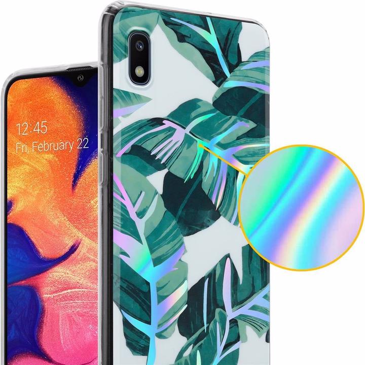 Actual product image Cadorabo IMD TPU Colorful Flowers & Leaves Cover (Samsung Galaxy A10, HTC One M10)