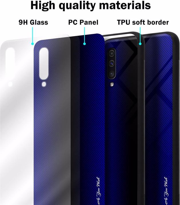 Productafbeelding Cadorabo TPU gestreepte glasplaat (Samsung Galaxy A50, Samsung Galaxy A30)