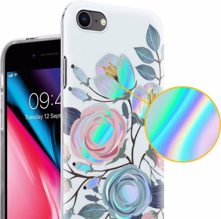 Actual product image Cadorabo IMD TPU Colorful Flowers & Leaves Cover (Apple iPhone 7, Apple iPhone SE (2nd Gen))