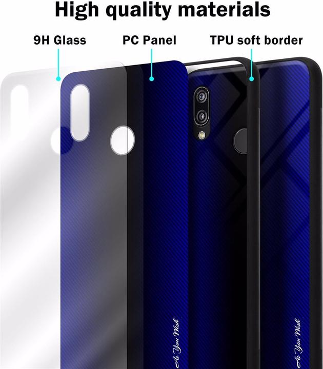 Productafbeelding Cadorabo TPU gestreepte glasplaat (Huawei Nova 3E)