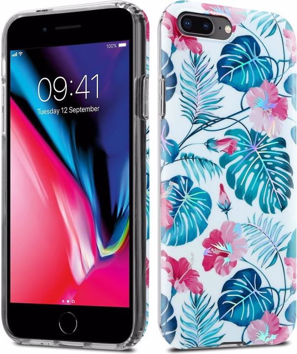 Produktbild Cadorabo IMD TPU Bunte Blumen & Blätter Cover (Apple iPhone 7s Plus, Apple iPhone 7 Plus)