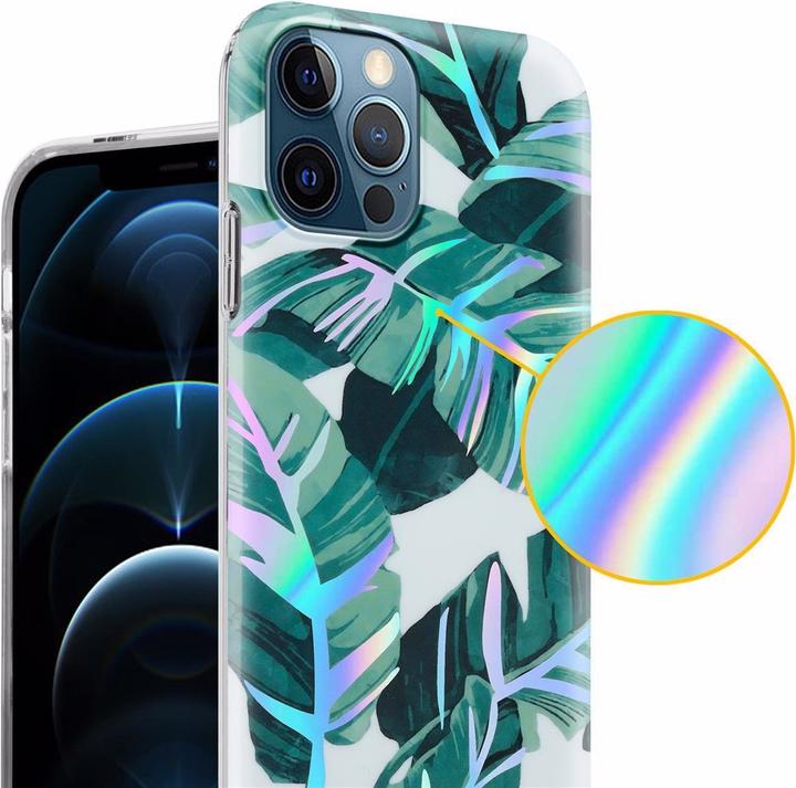 Actual product image Cadorabo IMD TPU Colorful Flowers & Leaves Cover (Apple iPhone 12 Pro Max)