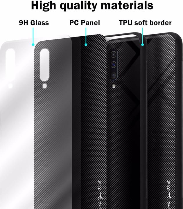 Productafbeelding Cadorabo TPU gestreepte glasplaat (Samsung Galaxy A30, Samsung Galaxy A50)