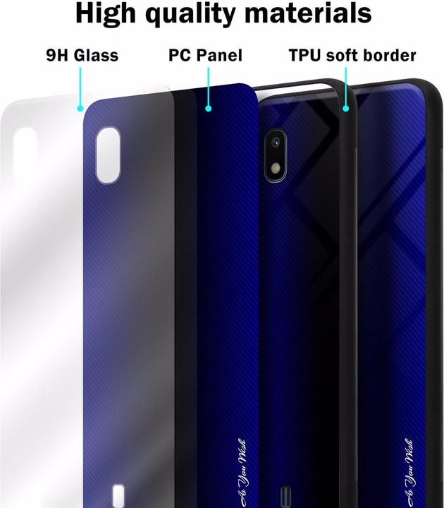 Productafbeelding Cadorabo TPU gestreepte glasplaat (Samsung Galaxy A10, HTC One M10)