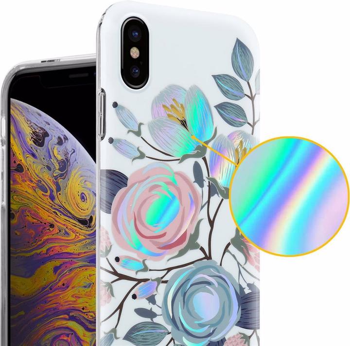 Produktbild Cadorabo IMD TPU Bunte Blumen & Blätter Cover (Apple iPhone XS Max)