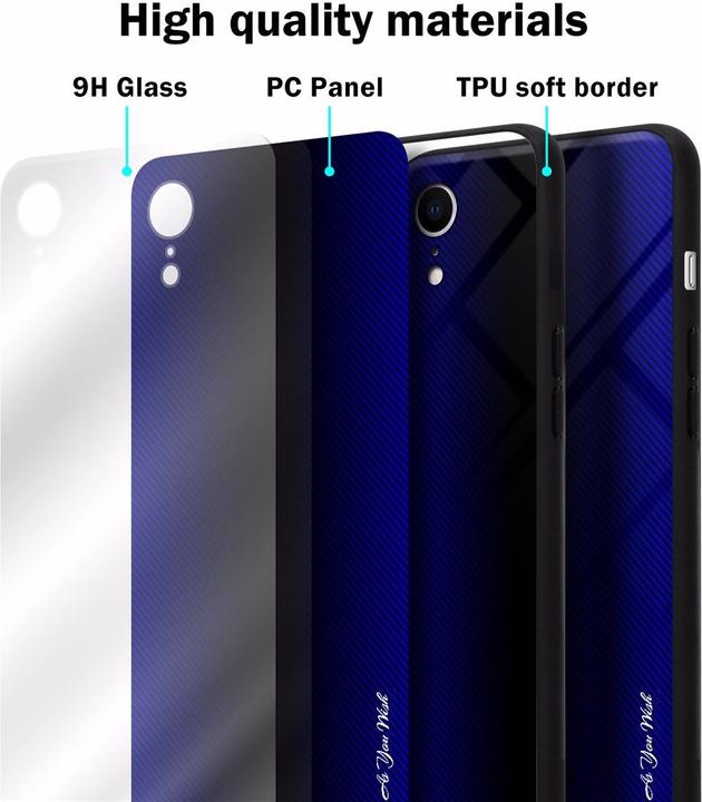 Produktbild Cadorabo TPU Gestreiftes Glas Cover (Apple iPhone XR)