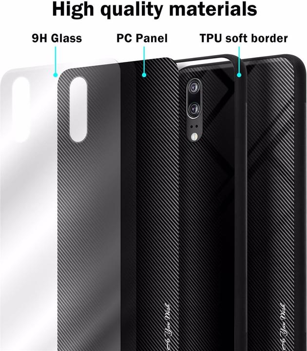 Image du produit Cadorabo TPU Couverture en verre rayé (Cubot P20)