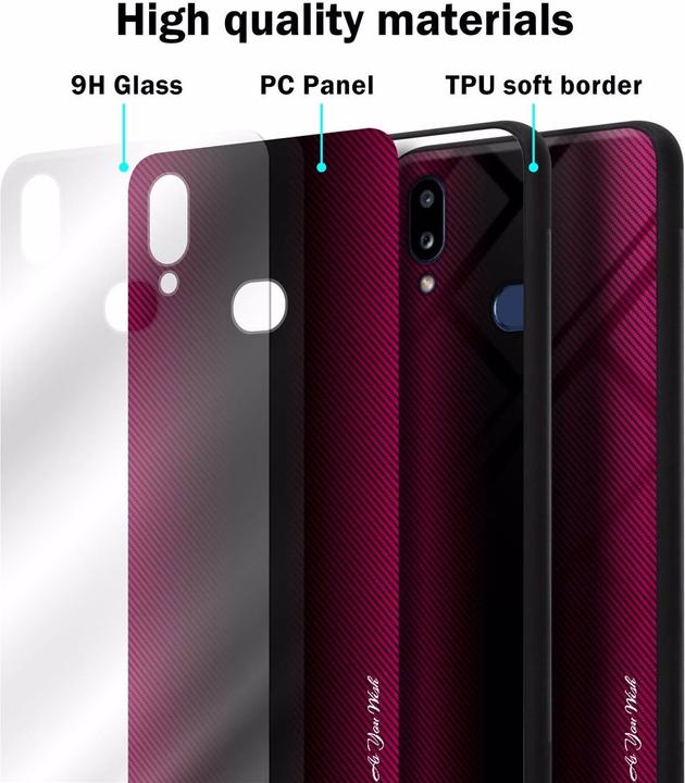 Image du produit Cadorabo TPU Couverture en verre rayé (Samsung Galaxy A10s, Samsung Galaxy M01s)