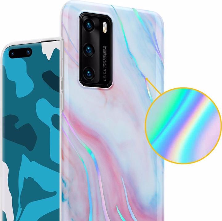 Image du produit Cadorabo Couverture IMD TPU Marbre coloré (Huawei P40)