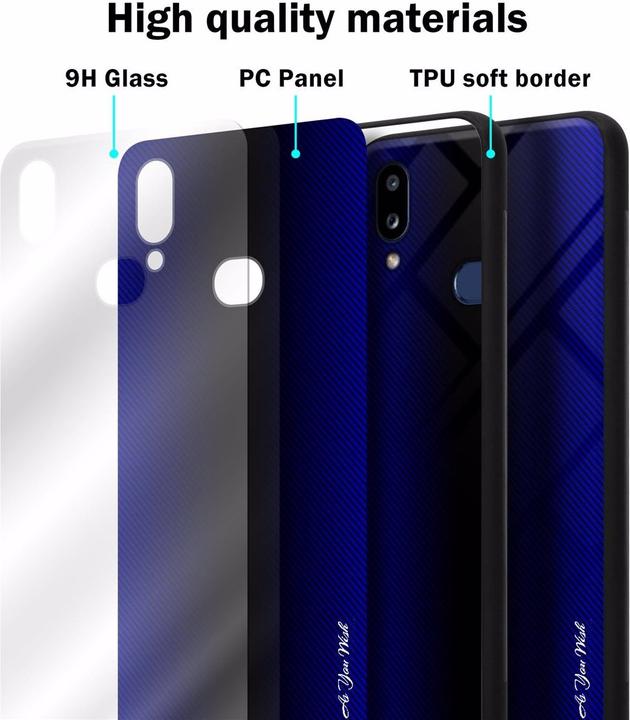 Image du produit Cadorabo TPU Couverture en verre rayé (Samsung Galaxy A10s, Samsung Galaxy M01s)