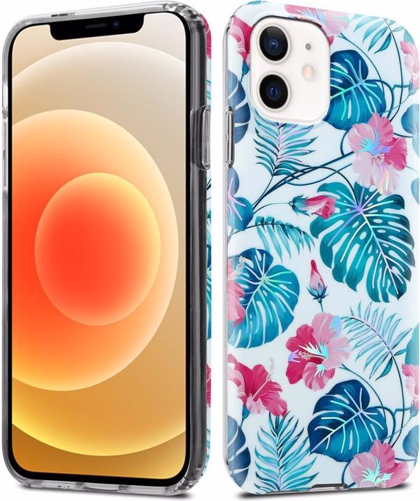 Produktbild Cadorabo IMD TPU Bunte Blumen & Blätter Cover (Apple iPhone 12, Realme 12 Pro+)