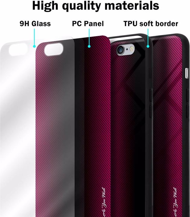 Image du produit Cadorabo TPU Couverture en verre rayé (Apple iPhone 6 Plus)
