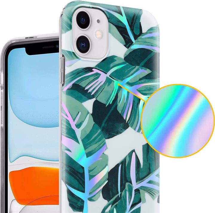 Produktbild Cadorabo IMD TPU Bunte Blumen & Blätter Cover (Apple iPhone 11)