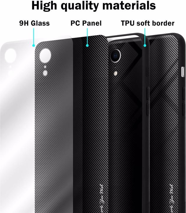 Productafbeelding Cadorabo TPU gestreepte glasplaat (Apple iPhone XR)