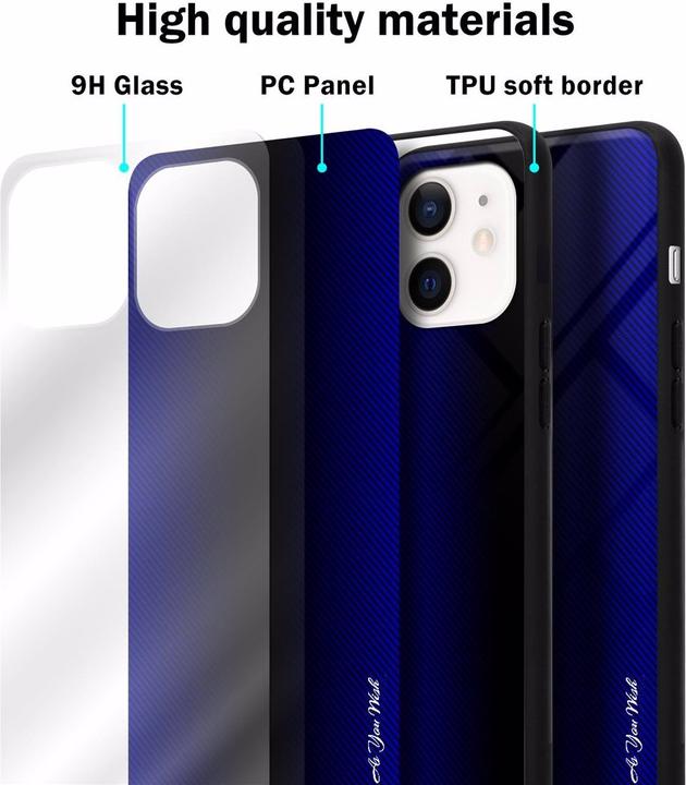 Productafbeelding Cadorabo TPU gestreepte glasplaat (Apple iPhone 12 mini)