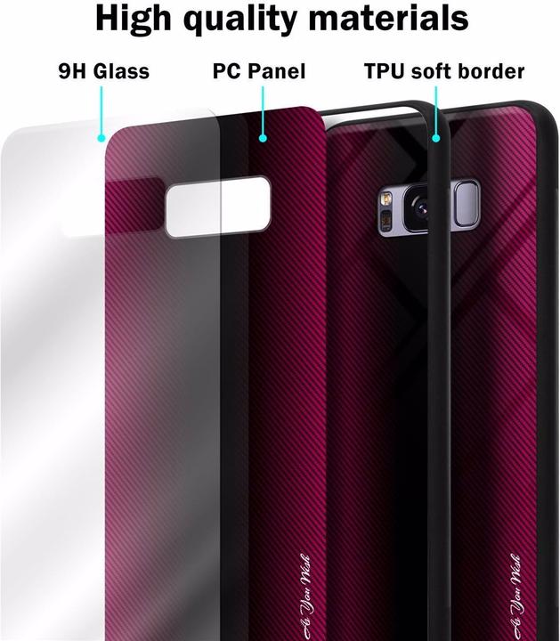 Image du produit Cadorabo TPU Couverture en verre rayé (Samsung Galaxy S8+)