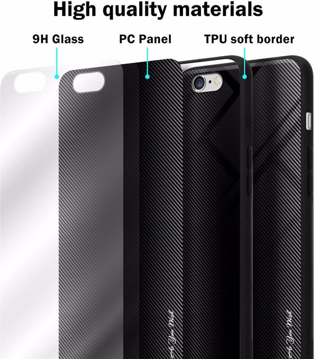 Produktbild Cadorabo TPU Gestreiftes Glas Cover (Apple iPhone 6)