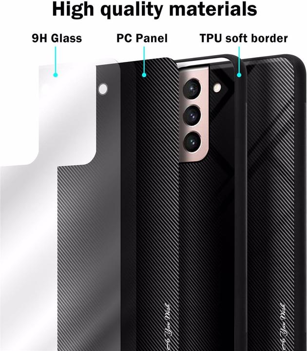Productafbeelding Cadorabo TPU gestreepte glasplaat (Samsung Galaxy S21 5G)