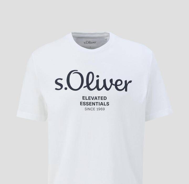 Actual product image S.Oliver T-Shirt Casual Bequem sitzend Logo T-Shirt (XXL)