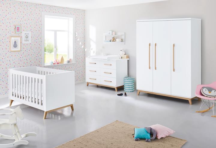 Produktbild Pinolino Riva extrabreit (Babybett, Wickelkommode, Kinderkleiderschrank)