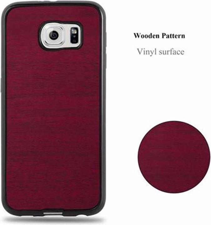 Produktbild Cadorabo TPU Wooden Cover (Samsung Galaxy S6)