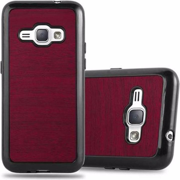 Produktbild Cadorabo TPU Wooden Cover (Samsung Galaxy J1 (2016))
