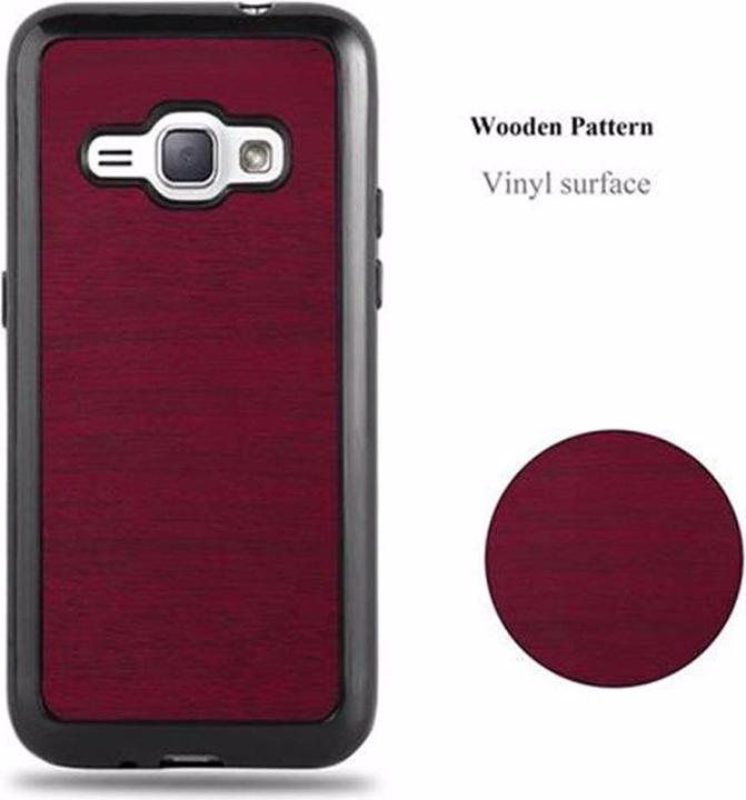 Produktbild Cadorabo TPU Wooden Cover (Samsung Galaxy J1 (2016))