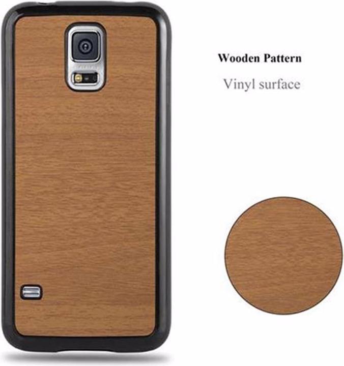 Produktbild Cadorabo TPU Wooden Cover (Samsung Galaxy S5, Samsung Galaxy S5 Neo)